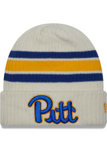 New Era Pitt Panthers White Vintage Cuff Mens Knit Hat
