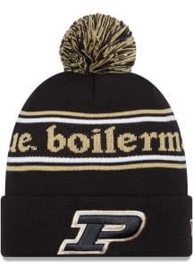 New Era Purdue Boilermakers Black Marquee Knit Mens Knit Hat