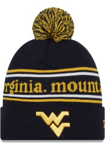 New Era West Virginia Mountaineers Navy Blue Marquee Knit Mens Knit Hat
