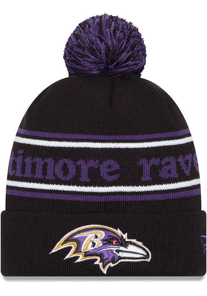 Baltimore Ravens New Era BLACK Marquee Knit Knit Hat - 59020240