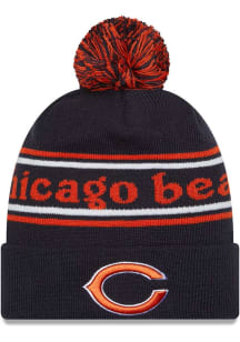 New Era Chicago Bears Navy Blue Marquee Knit Mens Knit Hat