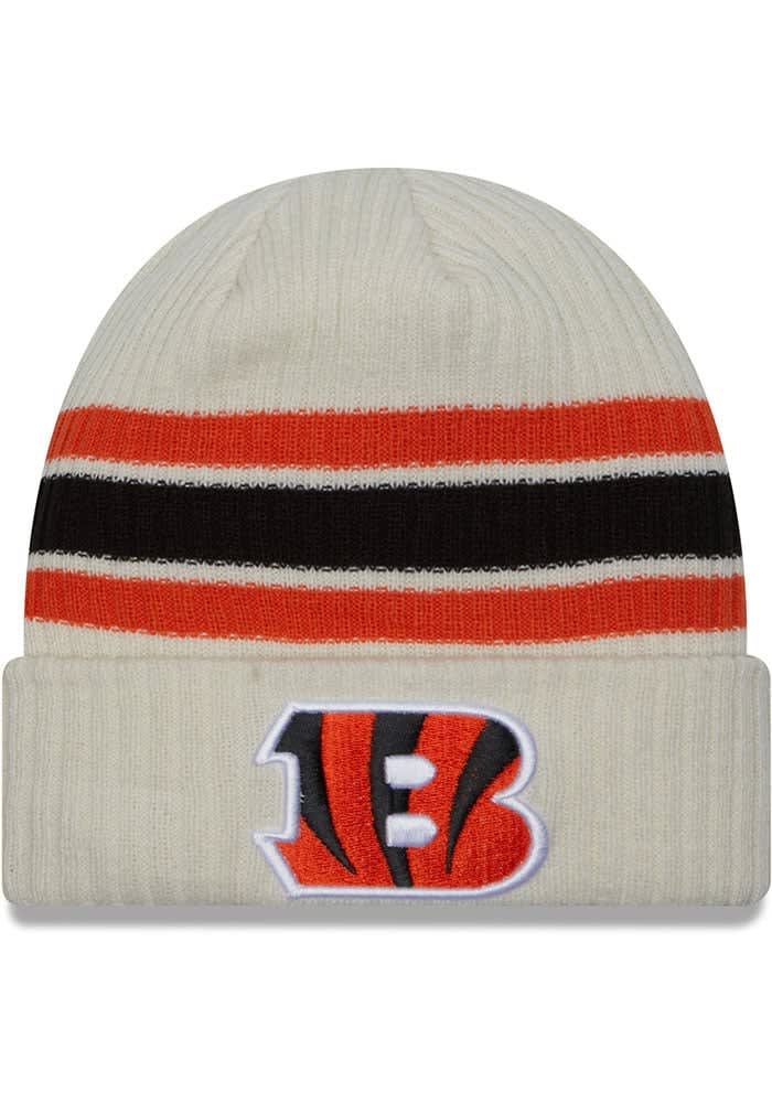 Cincinnati Bengals New Era Striped Pom Cuff Knit