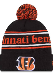 New Era Cincinnati Bengals Black Marquee Knit Mens Knit Hat