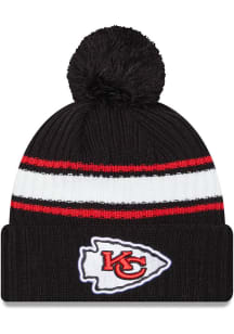 New Era Kansas City Chiefs Black Fold Cuff Pom Mens Knit Hat