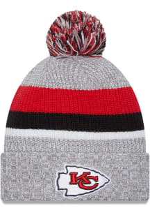 New Era Kansas City Chiefs Gold Heather Cuff Pom Mens Knit Hat