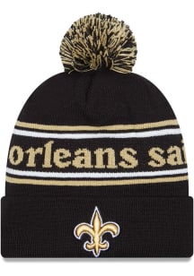 New Era New Orleans Saints Black Marquee Knit Mens Knit Hat