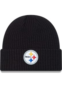New Era Pittsburgh Steelers Black Prime Cuff Mens Knit Hat