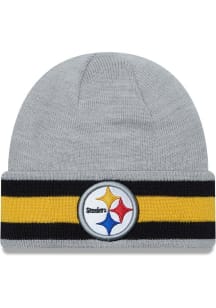 New Era Pittsburgh Steelers Gold Banded Cuff Mens Knit Hat