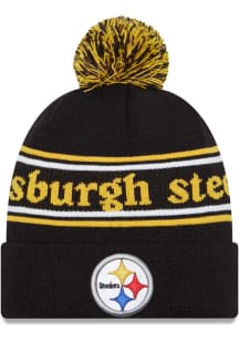 New Era Pittsburgh Steelers Black Marquee Knit Mens Knit Hat