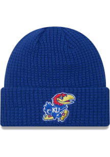 New Era Kansas Jayhawks JR Prime Cuff Baby Knit Hat - Blue