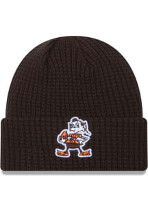New Era Cleveland Browns JR Retro Prime Cuff Baby Knit Hat - Brown