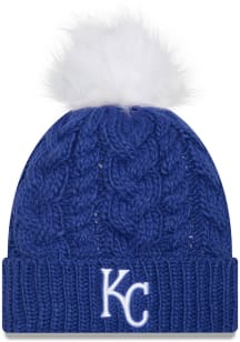 New Era Kansas City Royals Blue Pom Cuff Womens Knit Hat