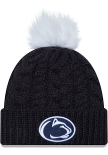 New Era Penn State Nittany Lions Navy Blue Pom Cuff Womens Knit Hat