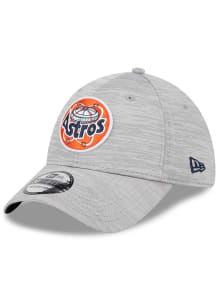 New Era Houston Astros Mens Grey Clubhouse MLB23 39THIRTY Flex Hat