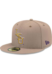 New Era LSU Tigers Mens Brown TC Visor 59FIFTY Fitted Hat