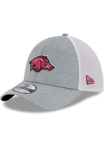 New Era Arkansas Razorbacks Mens Grey Shadow Neo 39THIRTY Flex Hat