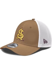 New Era Arizona State Sun Devils Mens Khaki Logo Neo 39THIRTY Flex Hat
