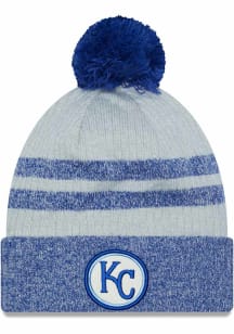 New Era Kansas City Royals Light Blue JR Patch Cuff Pom Youth Knit Hat