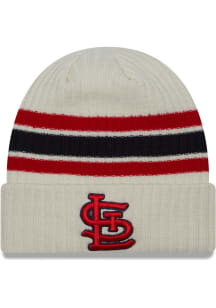 New Era St Louis Cardinals White JR Vintage Cuff Youth Knit Hat