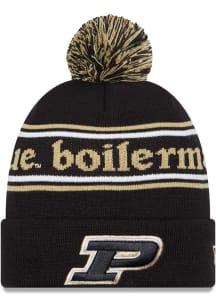 New Era Purdue Boilermakers Black JR Marquee Knit Youth Knit Hat