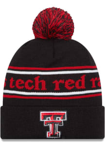 New Era Texas Tech Red Raiders Black JR Marquee Knit Youth Knit Hat