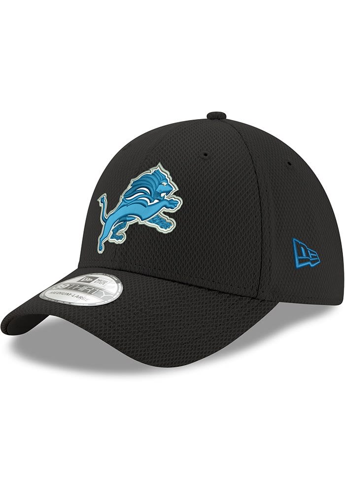 Detroit Lions Mens Primary Logo Diamond Era 39THIRTY Iconic BLACK New ...