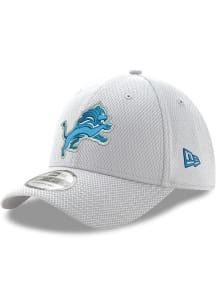 New Era Detroit Lions Mens White Primary Logo Diamond Era 39THIRTY Flex Hat