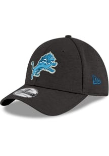 New Era Detroit Lions Mens Black Primary Logo Shadow Tech 39THIRTY Flex Hat