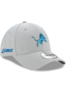 New Era Detroit Lions Primary Logo Diamond Era Stretch Snap 9FORTY Adjustable Hat - Grey