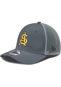 New Era Arizona State Sun Devils Mens Grey AS Logo Neo 39THIRTY Flex Hat