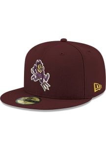 New Era Arizona State Sun Devils Mens Maroon Sparky Logo Basic 59FIFTY Fitted Hat