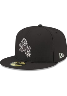 New Era Arizona State Sun Devils Mens Black Sparky Logo Black and White 59FIFTY Fitted Hat