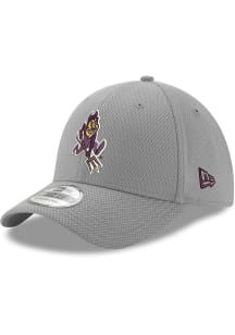 New Era Arizona State Sun Devils Mens Grey Sparky Logo Diamond Era 39THIRTY Flex Hat