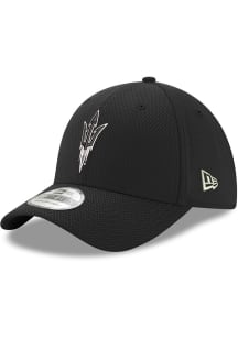 New Era Arizona State Sun Devils Mens Black Fork Logo Diamond Era 39THIRTY Flex Hat