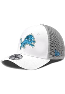 New Era Detroit Lions Mens White Neo 39THIRTY Flex Hat