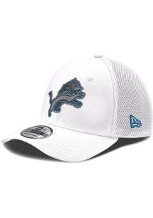 New Era Detroit Lions Mens White Neo 39THIRTY Flex Hat