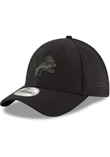 New Era Detroit Lions Mens Black Team Classic 39THIRTY Flex Hat