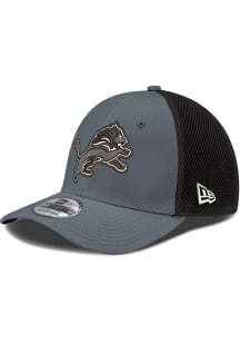 New Era Detroit Lions Mens Graphite Neo 39THIRTY Flex Hat
