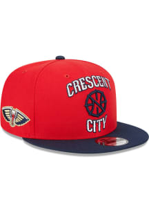 New Era New Orleans Pelicans Red Statement Edition 9FIFTY Mens Snapback Hat