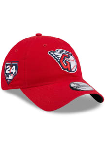 New Era Cleveland Guardians Red 2024 Spring Training JR 9TWENTY Youth Adjustable Hat