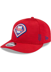New Era Philadelphia Phillies 2024 Clubhouse Lo Pro 9FIFTY Adjustable Hat - Red