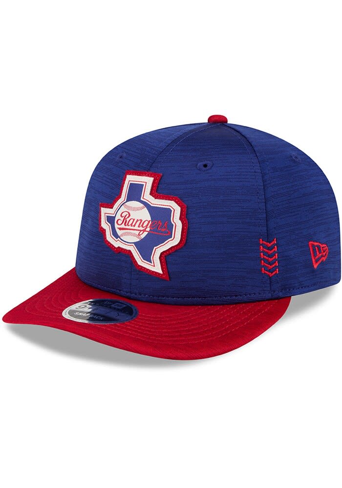 New Era Texas Rangers 2024 Clubhouse 2T Lo Pro 9FIFTY Adjustable Hat Blue   59021165 1 