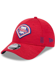 New Era Philadelphia Phillies 2024 Clubhouse Stretch Snap 9FORTY Adjustable Hat - Red
