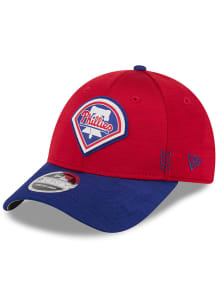 New Era Philadelphia Phillies 2024 Clubhouse 2T Stretch Snap 9FORTY Adjustable Hat - Red