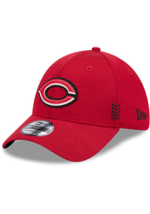 New Era Cincinnati Reds Mens Red 2024 Clubhouse Alt 39THIRTY Flex Hat