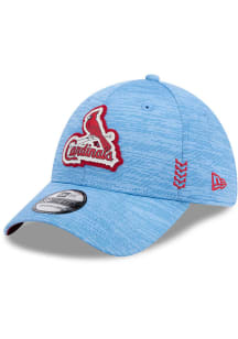 New Era St Louis Cardinals Mens Light Blue 2024 Clubhouse Alt 39THIRTY Flex Hat