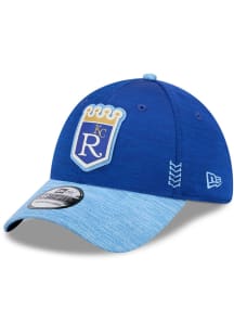 New Era Kansas City Royals Mens Blue 2024 Clubhouse 2T 39THIRTY Flex Hat