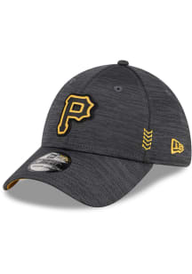 New Era Pittsburgh Pirates Mens Grey 2024 Clubhouse Alt CW 39THIRTY Flex Hat