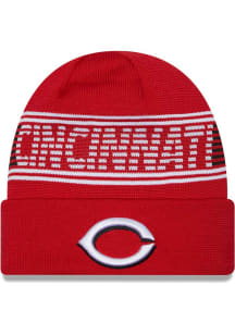 New Era Cincinnati Reds Red 2024 Clubhouse Knit Mens Knit Hat