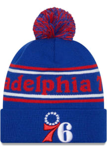 New Era Philadelphia 76ers Blue JR Marquee Knit Youth Knit Hat